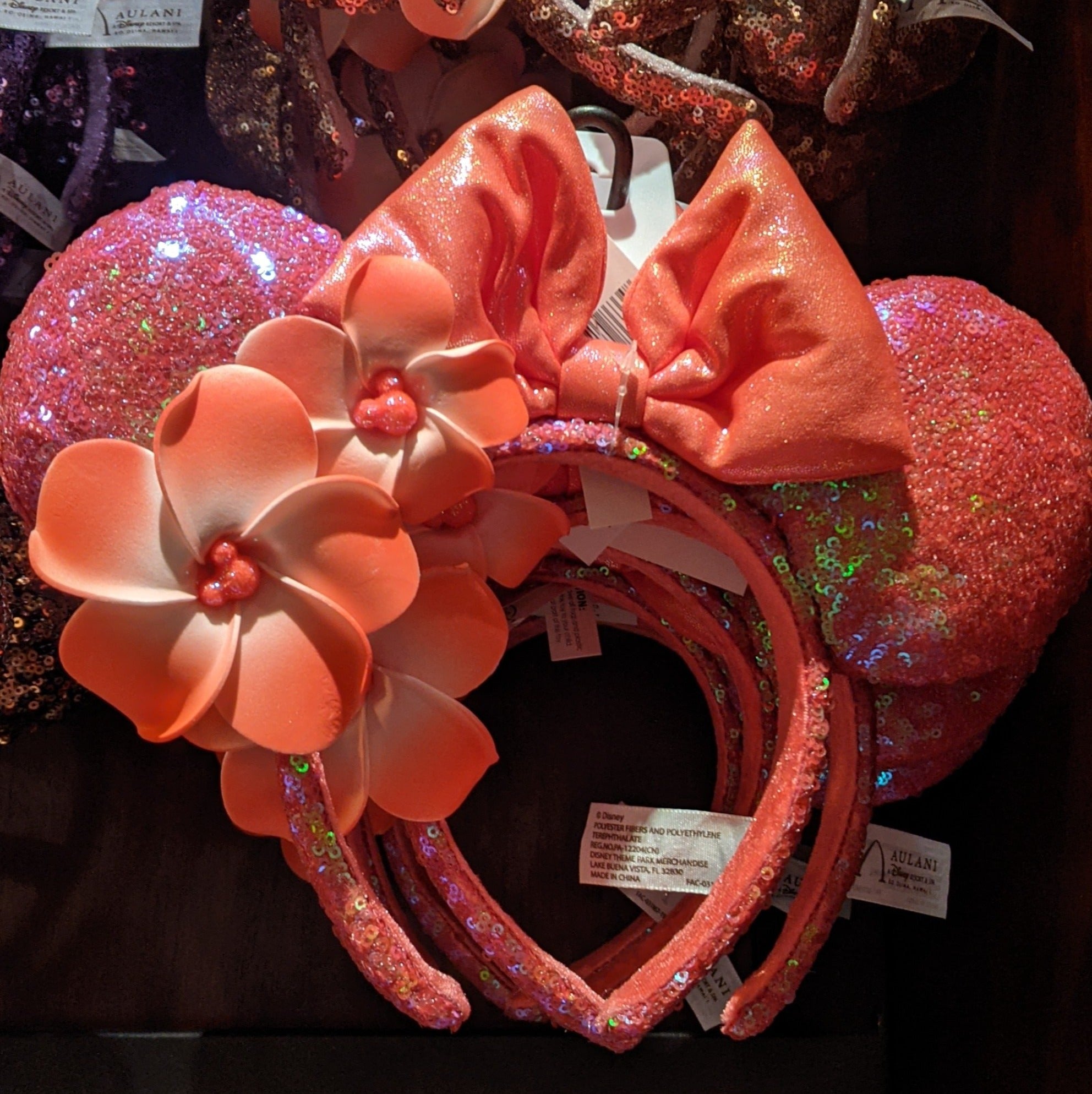 Coral Plumeria Ears