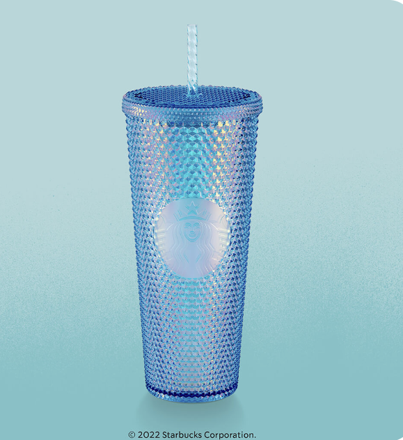 Matte Pastel Blue Venti Studded Tumblers