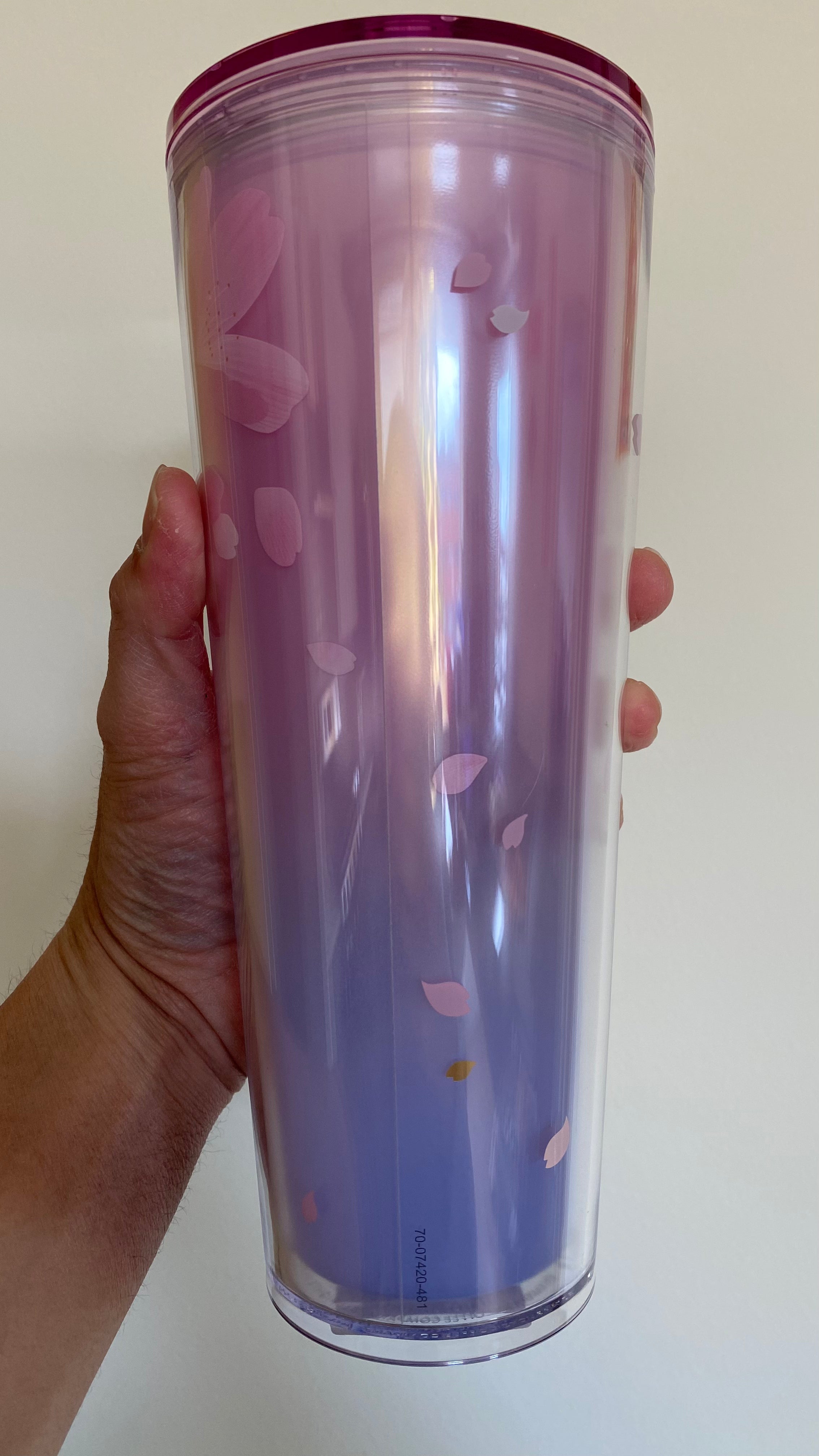 NEW Starbucks Tumbler Checkered Cherry Blossom Pink Straw Cup Cold Water  Cup24OZ