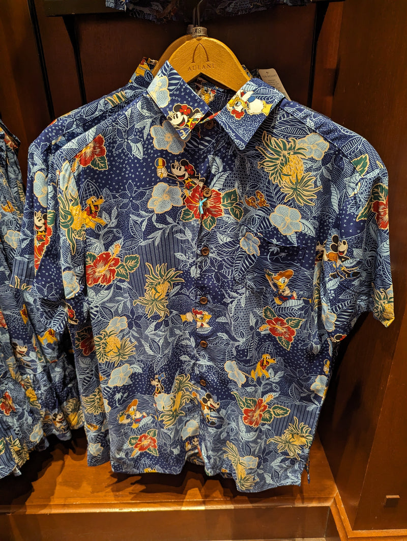 Tori Richard Navy Aulani Resort Aloha Shirt