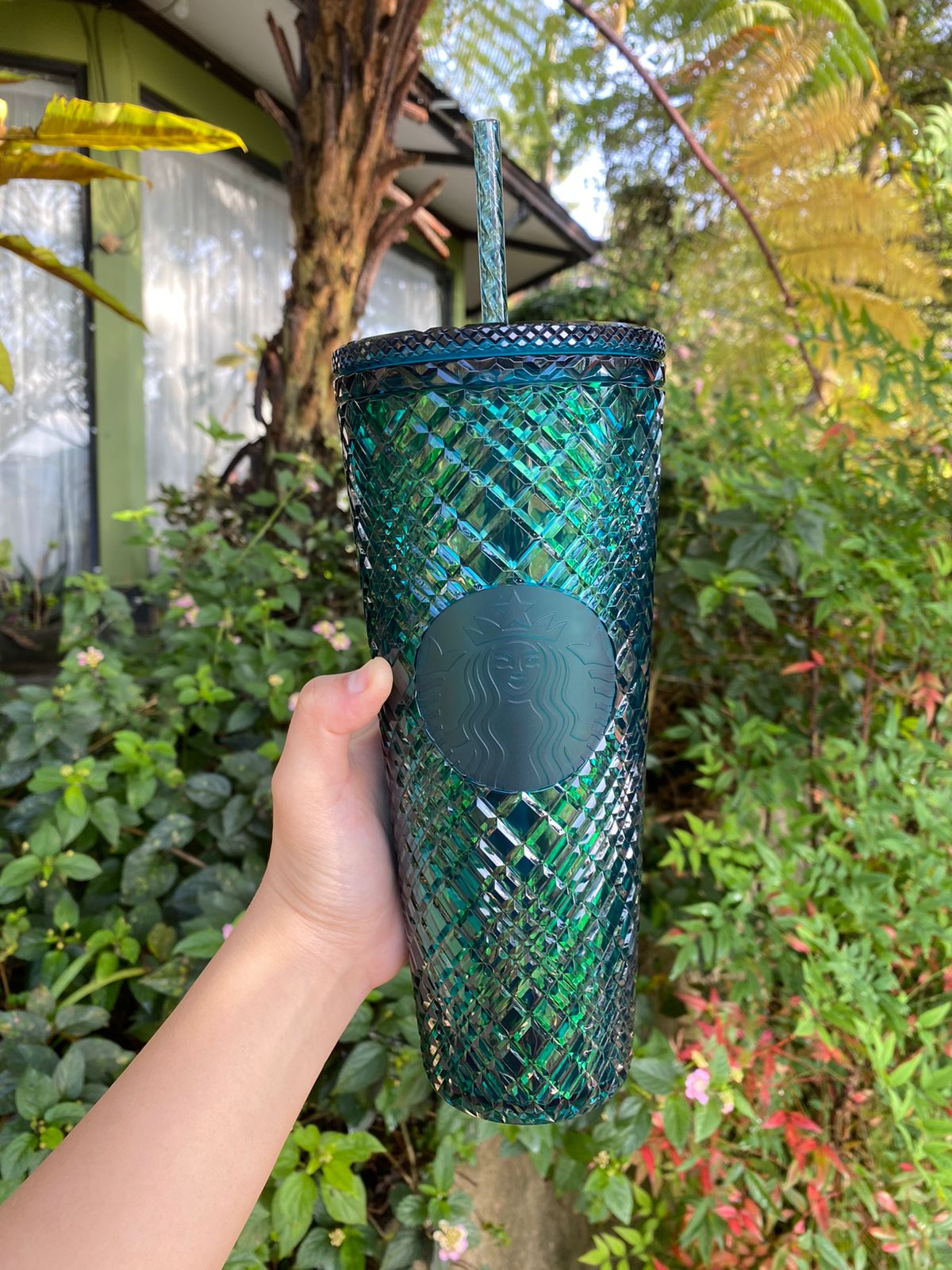 Starbucks Thailand deals Pine Green Bling Studded Tumbler