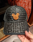 Mickey Straw Trucker Hat in Black