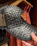 Mickey Straw Trucker Hat in Black