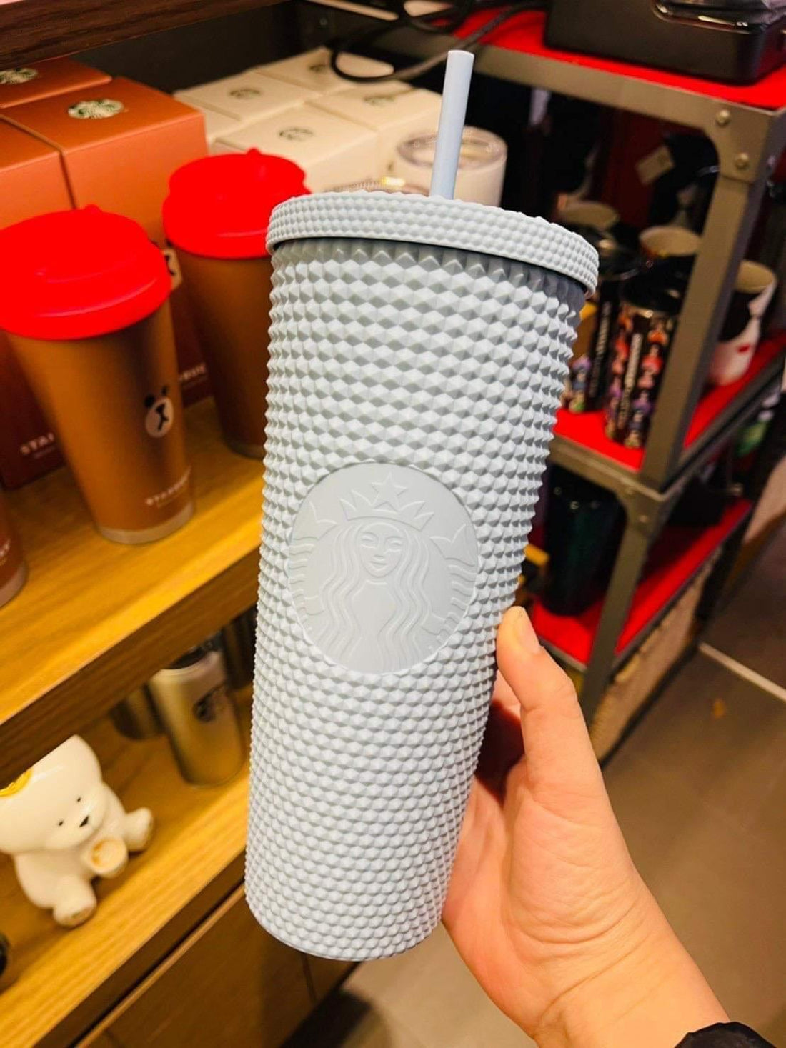 Starbucks Thailand sale Brown Gradient Grid Tumbler