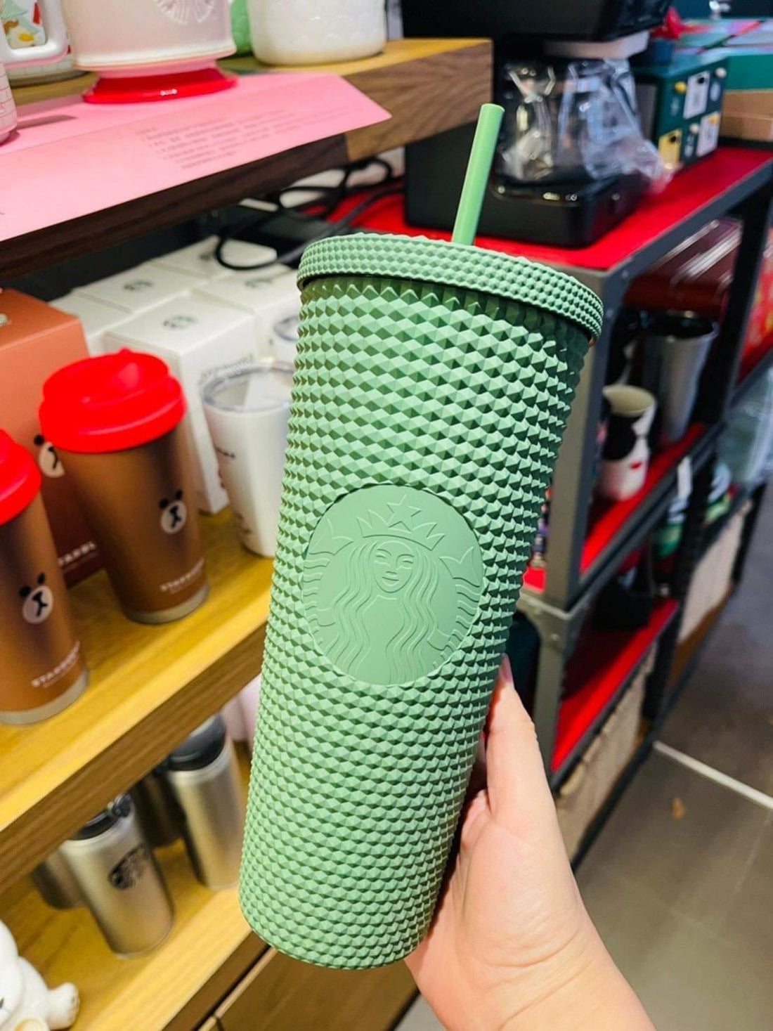 Starbucks indonesia popular green studded tumbler