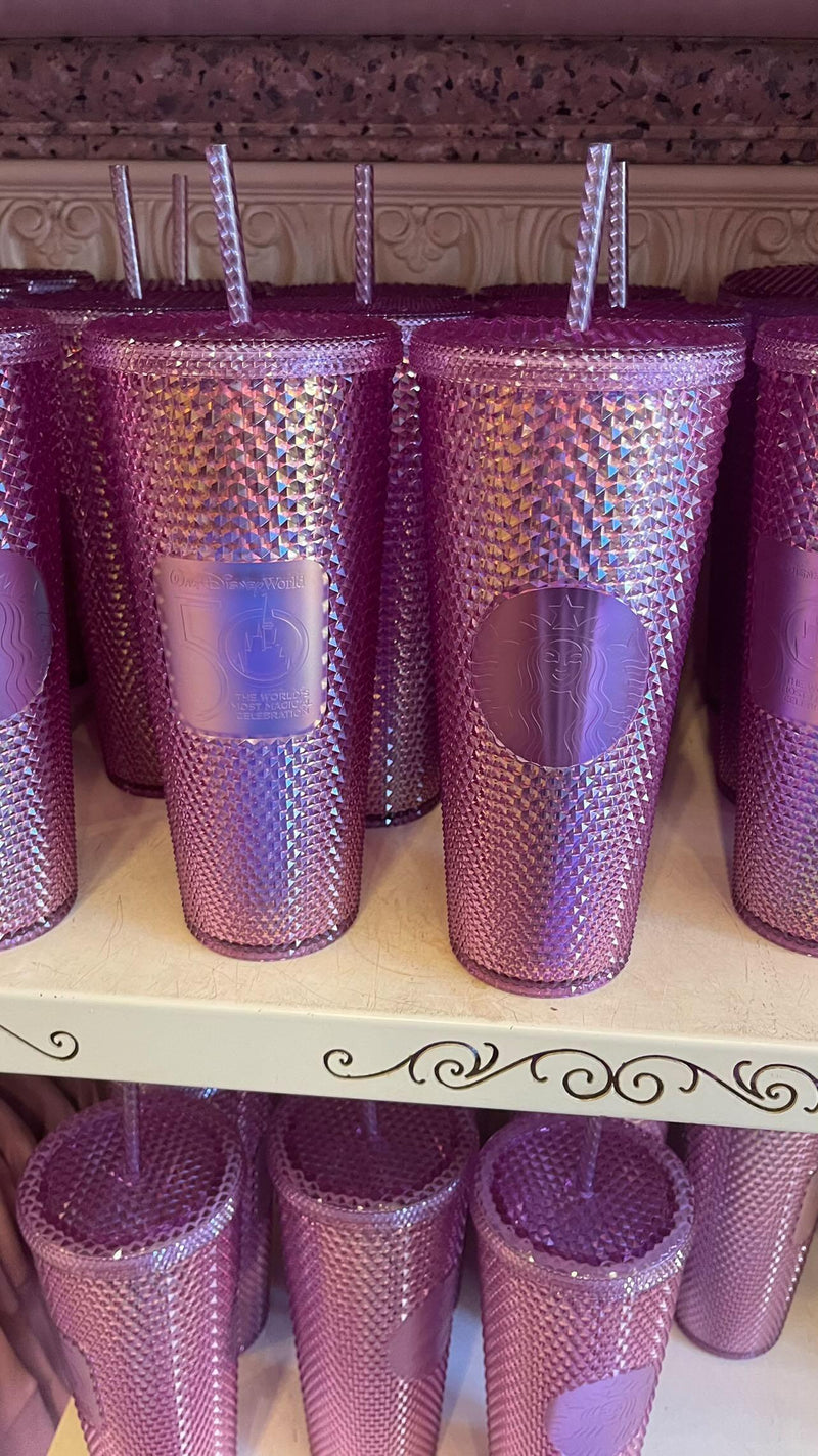 Pink & Silver Shimmering Disneyland Resort Starbucks Tumbler Now