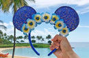 Wishes Come True Blue Plumeria Ears