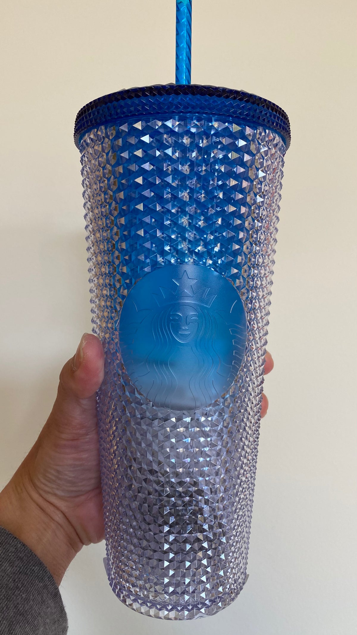 Starbucks Thailand Baby Blue Bling 2024 Studded Tumbler